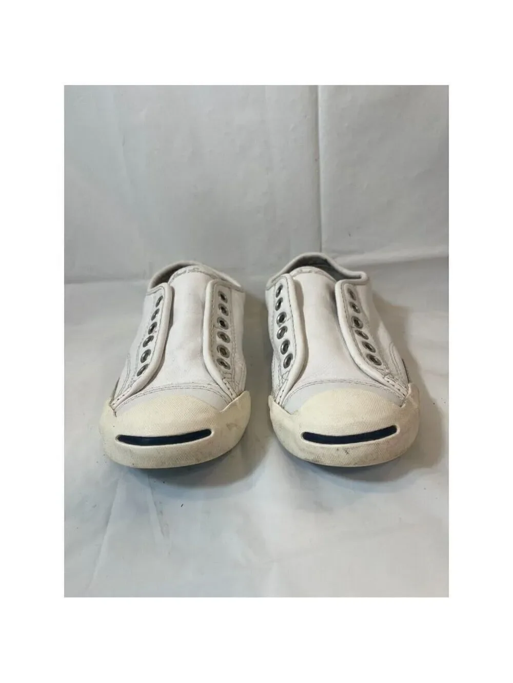 Womens Size 5.5 CONVERSE JACK PURCELL White Leather Athletic Sneakers Shoes